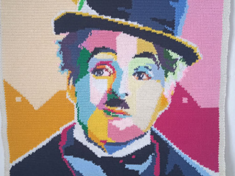 Dana María Gómez Sánchez Mi Chaplin, tapiz de Karina Corría Medina (Gran premio, y colateral Asociación Hermanos Saiz)